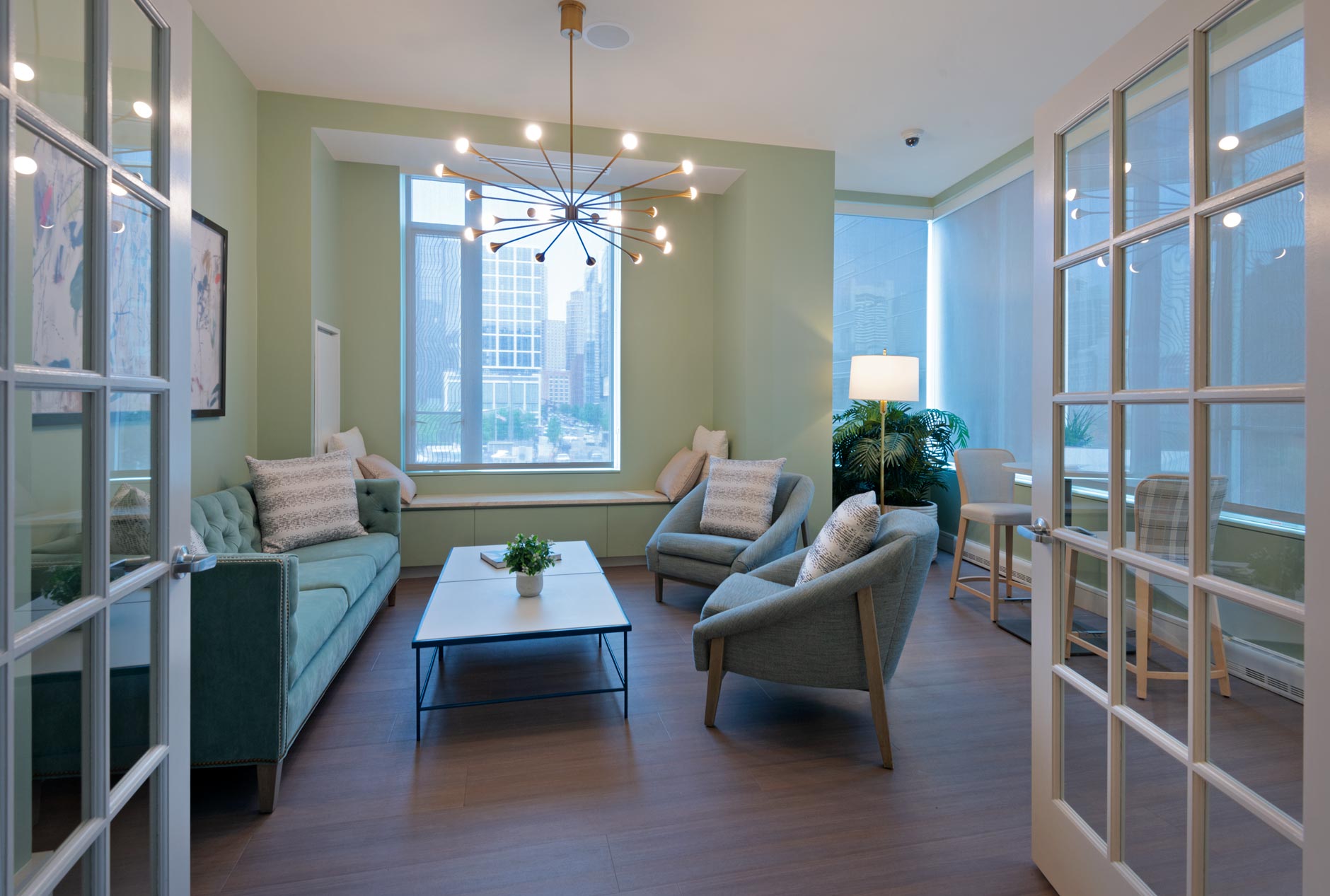 100 Pier 4 Boston sun deck with fire pits and harbor views - luxury waterfront apartments