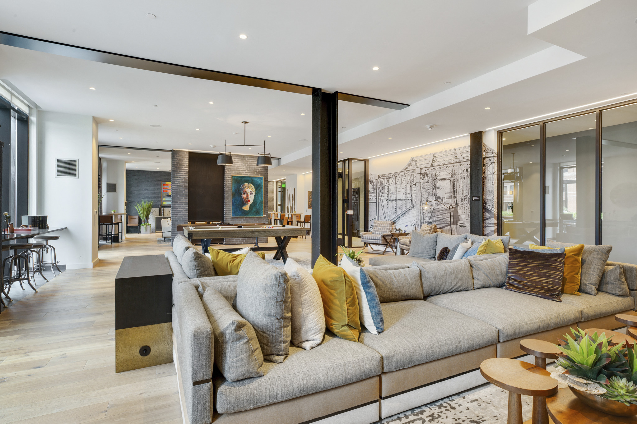 Gables Seaport Boston co-working business center - luxury rental apartment amenities