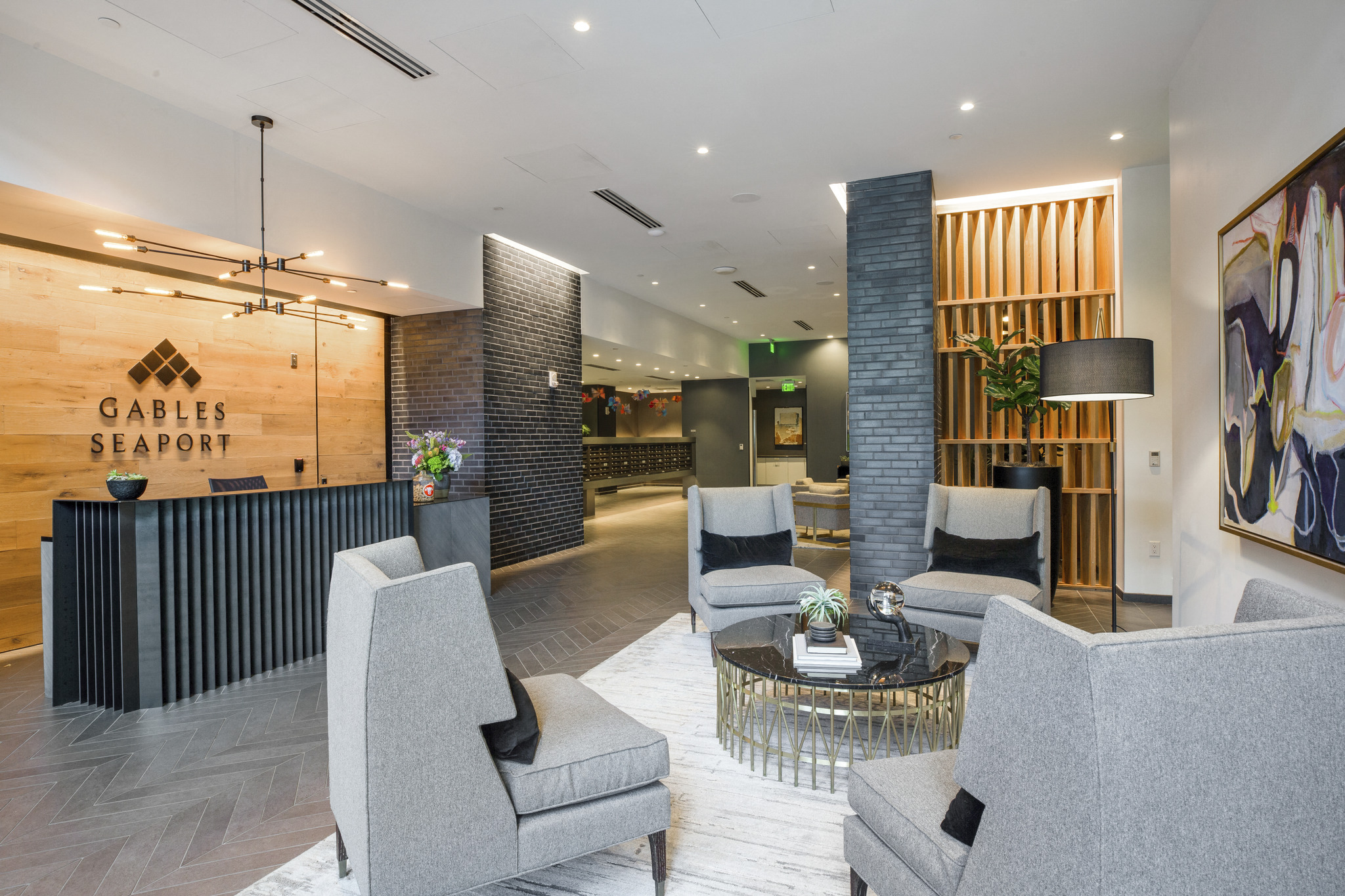 Gables Seaport Boston outdoor terrace in Seaport District - luxury apartment amenities